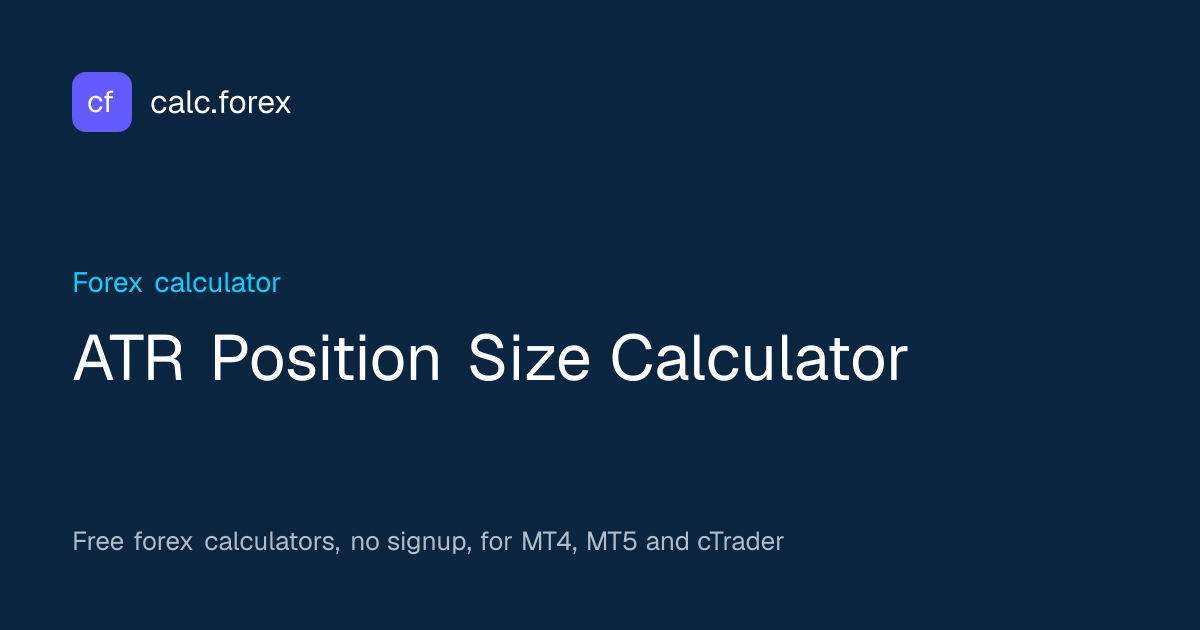 ATR Position Calculator – Volatility-Based Sizing | calc.forex