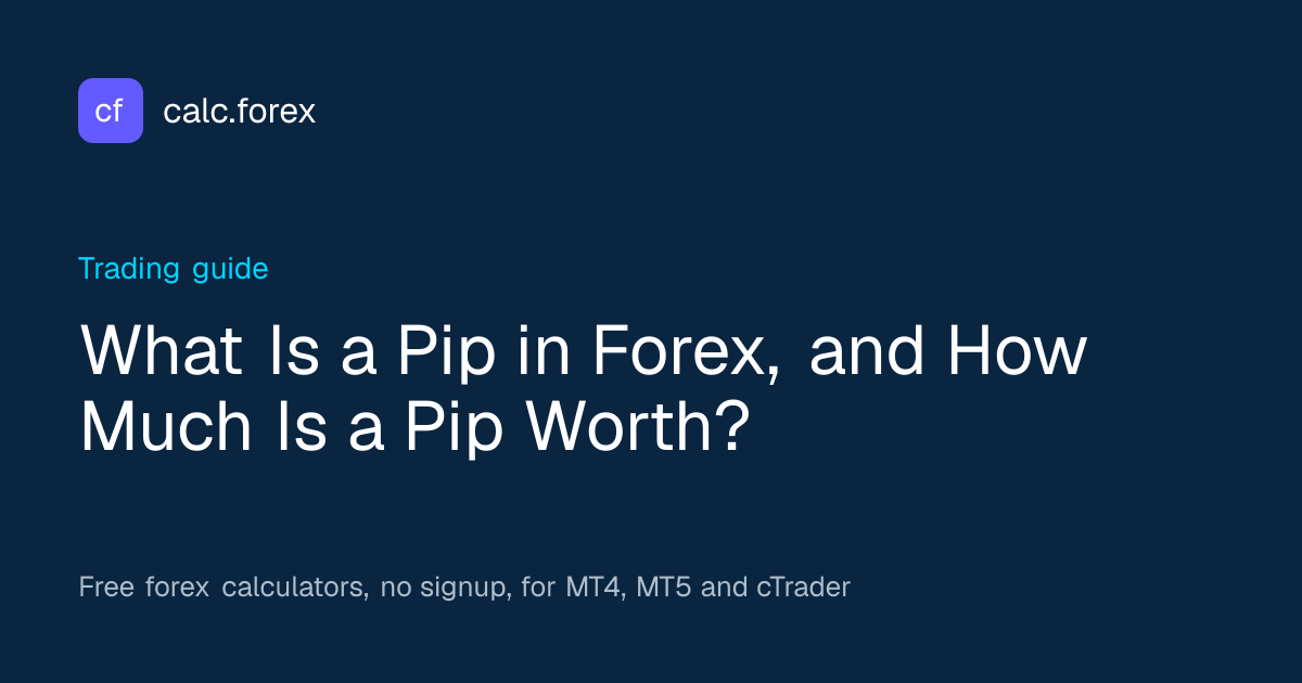 What Is a Pip in Forex? Pip Value Explained | calc.forex